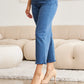 RFM Crop Chloe Full Size Tummy Control High Waist Raw Hem Jeans