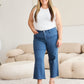 RFM Crop Chloe Full Size Tummy Control High Waist Raw Hem Jeans