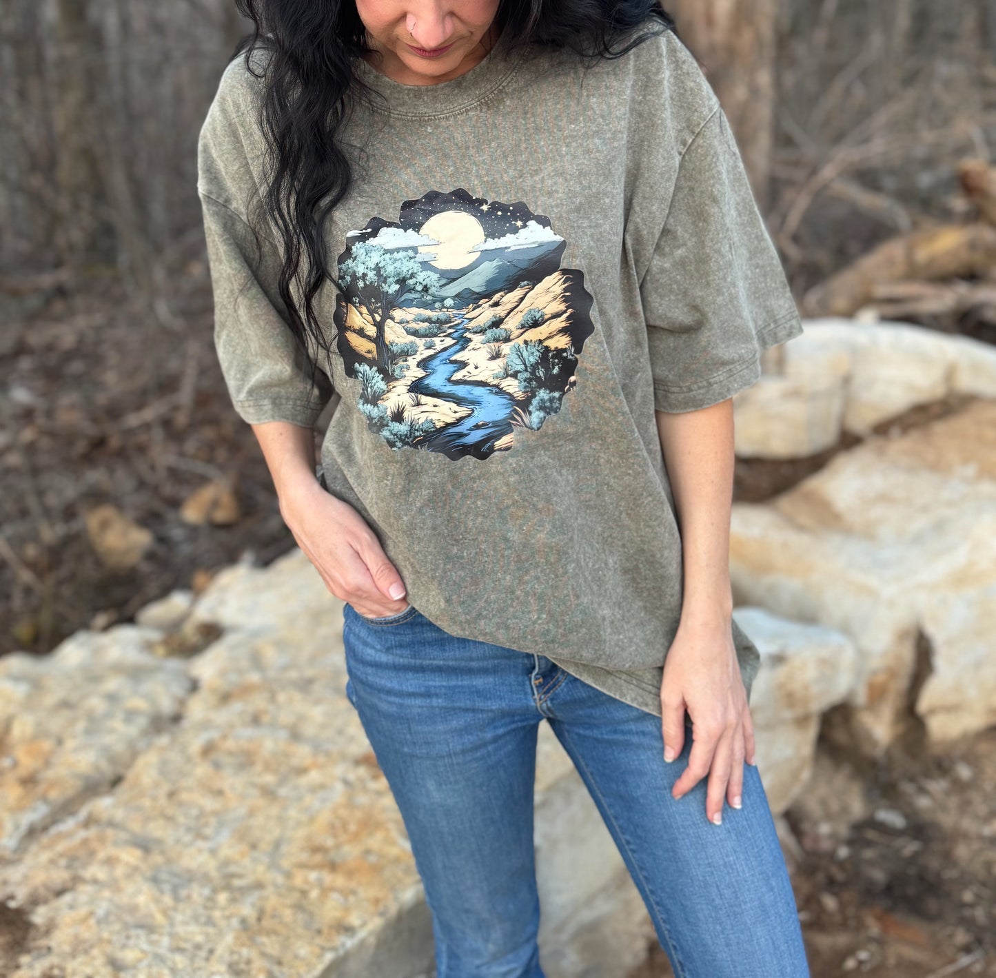 Desert Wilderness Vintage Oversize Tee