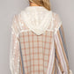 POL Long Sleeve Plaid Hood Shirt