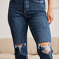 RFM Crop Dylan Full Size Tummy Control Distressed High Waist Raw Hem Jeans