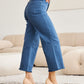 RFM Crop Chloe Full Size Tummy Control High Waist Raw Hem Jeans