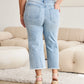 RFM Full Size Tummy Control High Waist Raw Hem Distressed Jeans