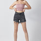 RISEN Raw Hem Denim Shorts with Pockets